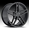 Chevrolet Corvette 1997-2012 18x10.5 5x4.75 +58 C6 Z06 Style Wheel - Satin Black With Cap 