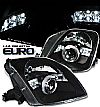 Honda Prelude  1997-2001 Projector  W/LED Headlights - Black Housing Clear Lens 