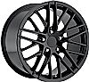 Chevrolet Corvette 1997-2012 20x12 5x4.75 +59 2009 Zr1 Style Wheel - Gloss Black With Cap 