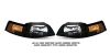 Ford Mustang 1999-2004  Black/amber Euro Crystal Headlights