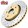 Gmc Sierra 1500 1/2 Ton Full Size Pickup 2wd 2001-2001 Dba Street Series Cross Drilled And Slotted - Front Brake Rotor