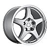 Chevrolet Corvette 1984-1996 17x9.5 5x4.75 +38 C4 Zr1 Style Wheel - Silver Machine Lip With Cap 