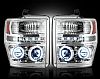 Ford Super Duty 2008-2010 Chrome Projector Headlights