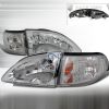 Ford Mustang 1994-1998 Euro Crystal Headlights And Corner Light Combo  - Chrome  