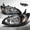 Honda Civic 2004-2005 Black Euro Headlights  