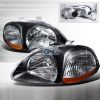 Honda Civic 1996-1998 Black Euro Headlights  