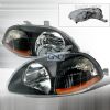 Honda Civic 1996-1998 Black Euro Headlights  