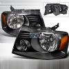 Ford F150 2004-2008 Black Euro Headlights  