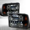 Ford Super Duty 1999-2004 Black Euro Headlights  