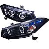 Honda Accord  2008-2012 Gloss Black Halo Projector Headlights  