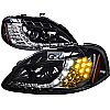 Honda Civic  1999-2000 Gloss Black R8 Style Projector Headlights  