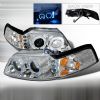 Ford Mustang  1999-2004 Chrome Halo Projector Headlights  W/LED'S