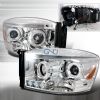 Dodge Ram  2006-2008 Chrome Halo Projector Headlights  W/LED'S