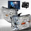 Chevrolet Silverado  2007-2010 Chrome Halo Projector Headlights  W/LED'S