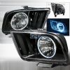 Ford Mustang 2005-2009 Black Euro Headlights  