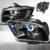 Ford Mustang 2005-2009 CCFL Halo LED  Projector Headlights - Black  