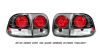 Honda Civic 1996-1998 4dr Black Euro Tail Lights