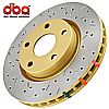 Chevrolet Suburban 1500 1/2 Ton 4wd 2007-2008 Dba 4000 Series Cross Drilled And Slotted - Front Brake Rotor