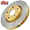 Gmc Sierra 2500 3/4 Ton Full Size Pickup 4wd 2005-2005 Dba 4000 Series Cross Drilled And Slotted - Front Brake Rotor