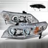 Honda Civic  2006-2011 Chrome Ccfl Halo Projector Headlights  