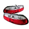 Honda Civic 1992-1995 3dr Red Clear LED Tail Lights