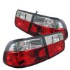 Honda Civic 1996-2000 2DR Red Clear Euro Style Tail Lights