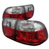 Honda Civic 1996-1998 4dr Red Clear LED Tail Lights