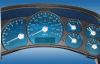 Chevrolet Silverado 1999-2002 Hd 100 Mph Trans Temp Gas Aqua Edition Gauges With White Numbers