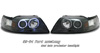 Ford Mustang 1999-2004 Halo Black Projector Headlights