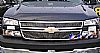 Chevrolet Silverado 3500 2007-2007 Black Powder Coated Main Upper Black Aluminum Billet Grille