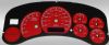 Gmc Sierra 1999-2002  Red / Blue Night Performance Dash Gauges