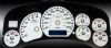 Chevrolet Silverado 1999-2002 Hd White / Blue Night Performance Dash Gauges