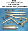 Ford F450 7.3L Powerstroke 99-03 Full Boar 4 inch Diesel Exhaust Systems 