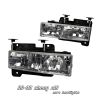 Chevrolet Full Size Pickup 1988-1998  Chrome Euro Crystal Headlights