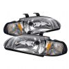 Honda Civic 1992-1995 Chrome Euro Crystal Headlights 