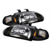 Honda Civic 1992-1995 Black Euro Crystal Headlights 