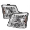 Chevrolet Silverado 2003-2006 Chrome Halo Euro Crystal Headlights W/ Bumper Lights Combo