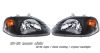 Honda Civic 1996-1998  Black Crystal / 99-00 Style Euro Crystal Headlights