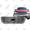 Ford F150 Super Crew, Lariat, Xlt 1999-2003 Chrome Front Grille Overlay 
