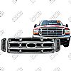 Ford Super Duty Xl, Xlt, Lariat 1999-2004 Chrome Front Grille Overlay 