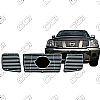 Nissan Titan Se, Le 2004-2007 Chrome Front Grille Overlay 