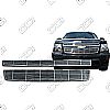 Chevrolet Suburban Ls, Lt 2007-2013 Chrome Front Grille Overlay Billet Look