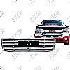 Gmc Sierra Standard, Sle. Slt 2003-2006 Chrome Front Grille Overlay 