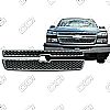 Chevrolet Silverado Lt, Crew, Ext 2006-2007 Chrome Front Grille Overlay 