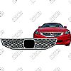 Honda Accord 2dr Ex, Ex-L, Lx-S 2008-2010 Chrome Front Grille Overlay 