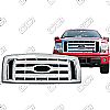 Ford F150 Xl, Stx, Fx4 2009-2012 Chrome Front Grille Overlay 