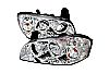 Nissan Maxima 2002-2003 Chrome Euro Headlights With Halo'S 