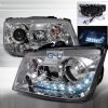 Volkswagen Jetta  1999-2004 Chrome R8 Style Halo Projector Headlights  W/LED'S