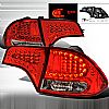 Honda Civic 4 Door 2006-2008 Chrome LED Tail Lights 