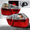 Bmw 3 Series 4 Door E90 2005-2008 Red LED Tail Lights 